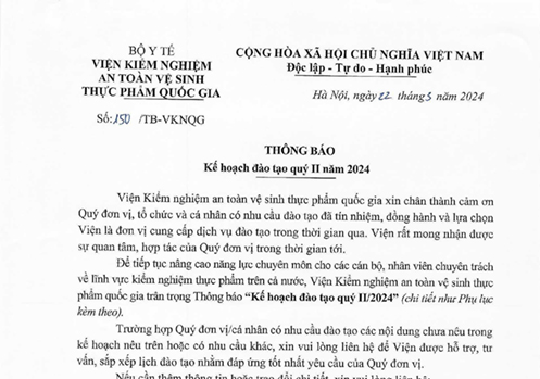 Thông báo. okvip88 quý II năm 2024