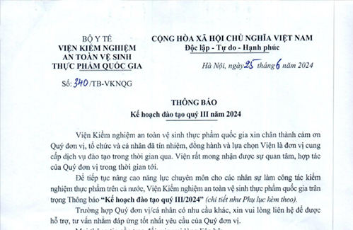 Thông báo. okvip88 quý III năm 2024