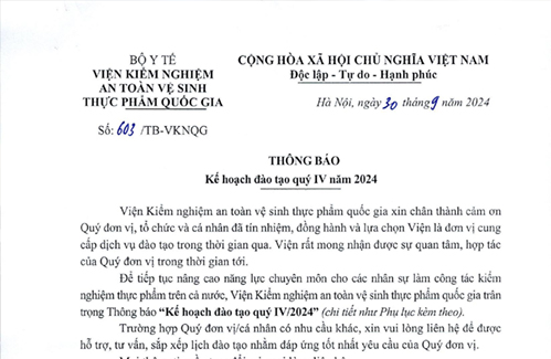 Thông báo. okvip88 quý IV năm 2024
