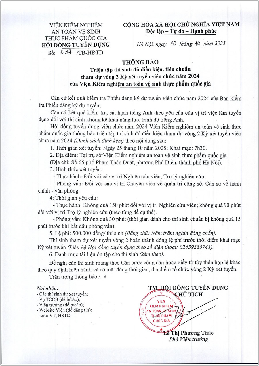 Thông báo Triệu tập thí sinh đủ điều kiện, okvip đăng nhập tham dự vòng 2 Kỳ xét tuyển viên chức năm 2024