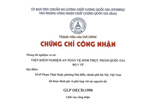 Lễ công bố và trao chứng chỉ công nhận GLP – OECD  cho Viện liên minh okvip okvip vệ sinh okviphoatdong quốc gia